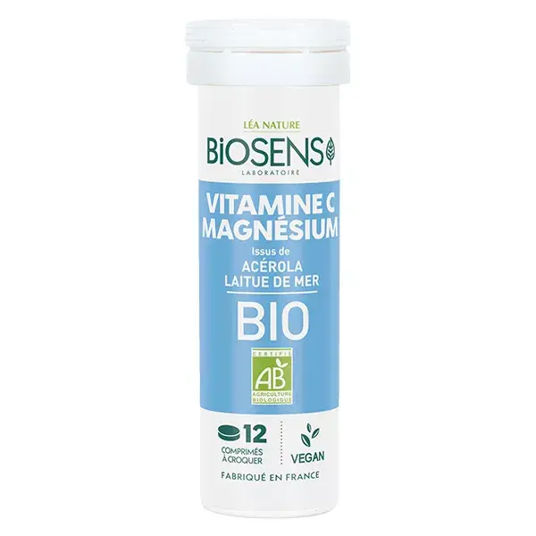 Biosens Vitamine C et Magnésium Bio 24 comprimés