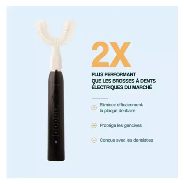 Y-Brush DuoBrush Brosse à dents électrique, brossage rapide en Y et traditionnel