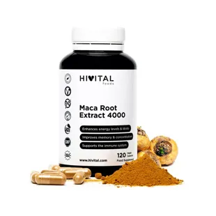 Hivital Peruvian Maca Extract Concentrate 4000mg 120 Capsules