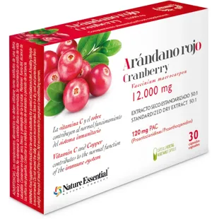 Nature Essential Cranberry 12000mg 30 Vegetable Capsules
