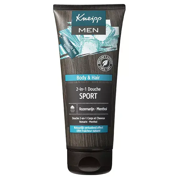 Kneipp Men Sport Shower Gel 2 in 1 Body and Hair Menthol Rosemary 200ml