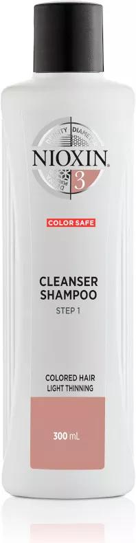 Nioxin System 3 Shampoo Para Cabelos Coloridos Levemente Enfraquecidos 300Ml