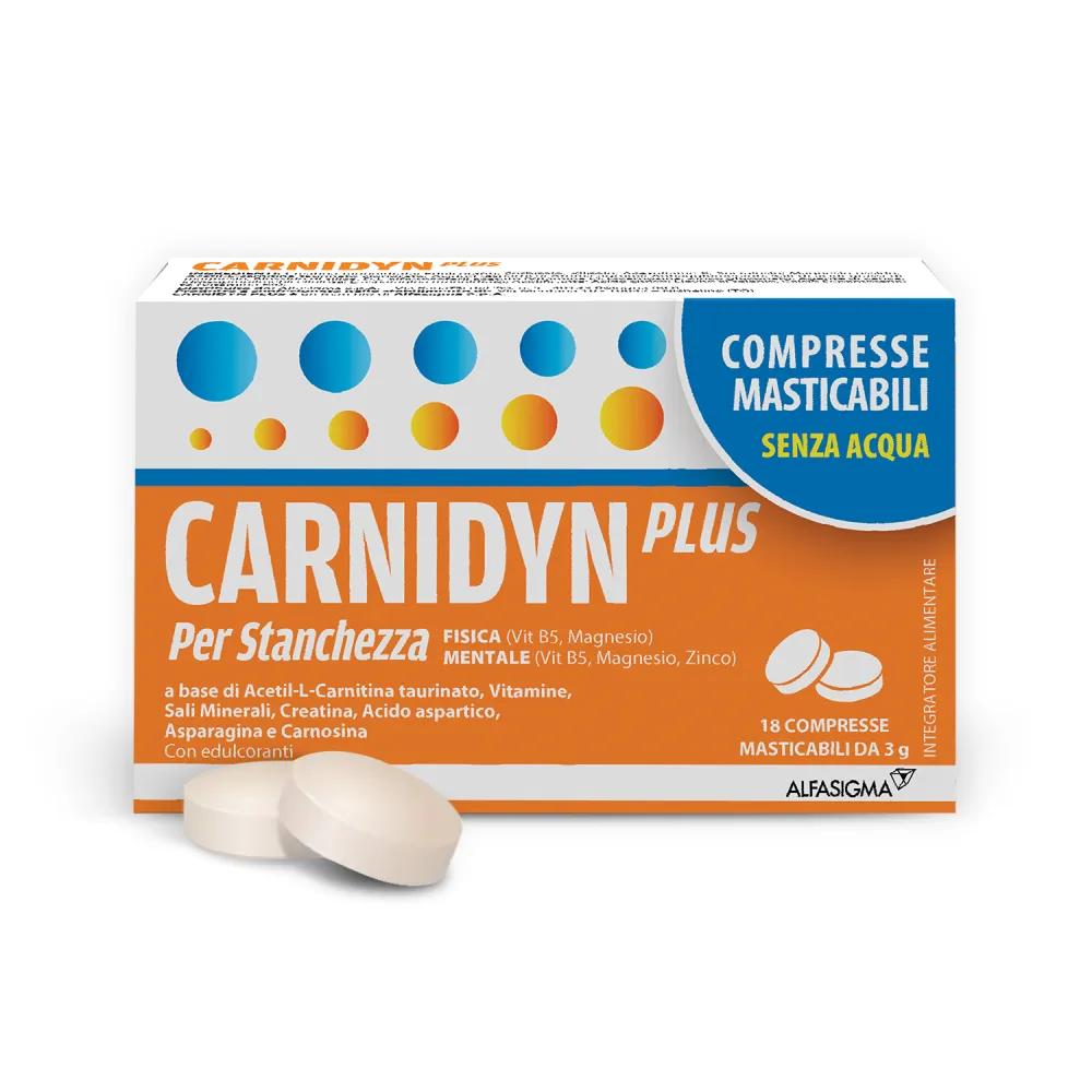 Carnidyn Plus Integratore con Carnitina 18 Compresse Masticabili