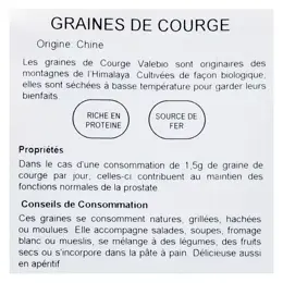 Valebio Graine de Courge Bio 200g