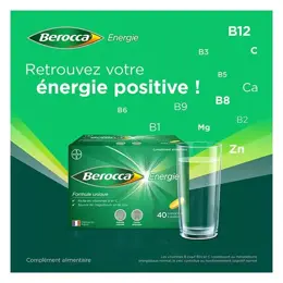 Berocca Energie Vitamine B et C Magnésium Zinc 40 comprimés