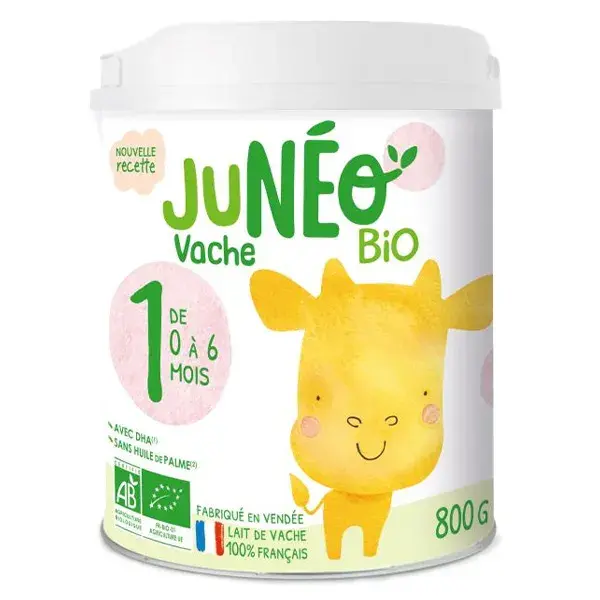 Junéo Vache 1 Lait Infantile 1er Âge Bio 0-6 Mois 800g