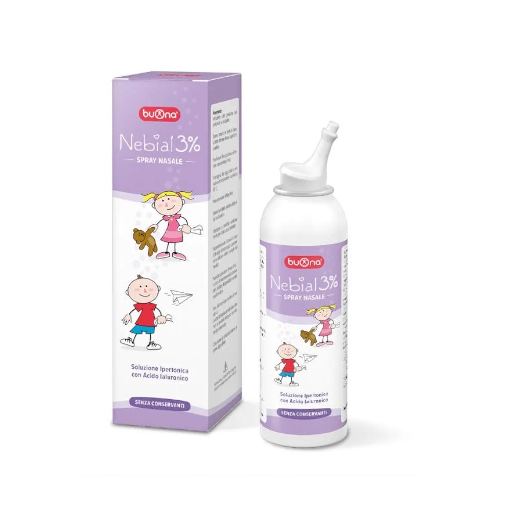 Buona Nebial 3% Spray Nasale Decongestionante per Bambini e Neonati 100 ml