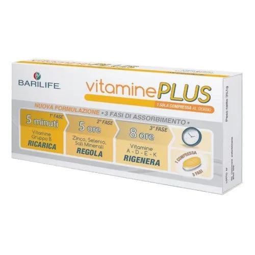 Barilife Vitamine Plus Integratore Multivitaminico e Multiminerale 30 Compresse Trifase