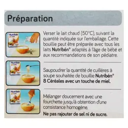 Nutribén 8 Céréales et Miel +6m 300g