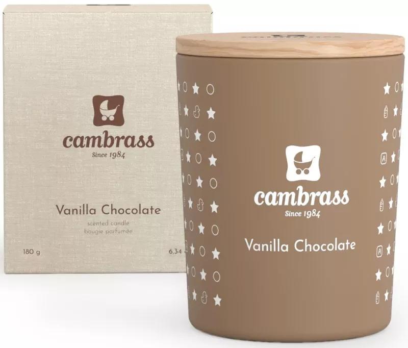 Cambrass Star Vanille Chocolade Geurkaars 7,5x7,5x9 cm