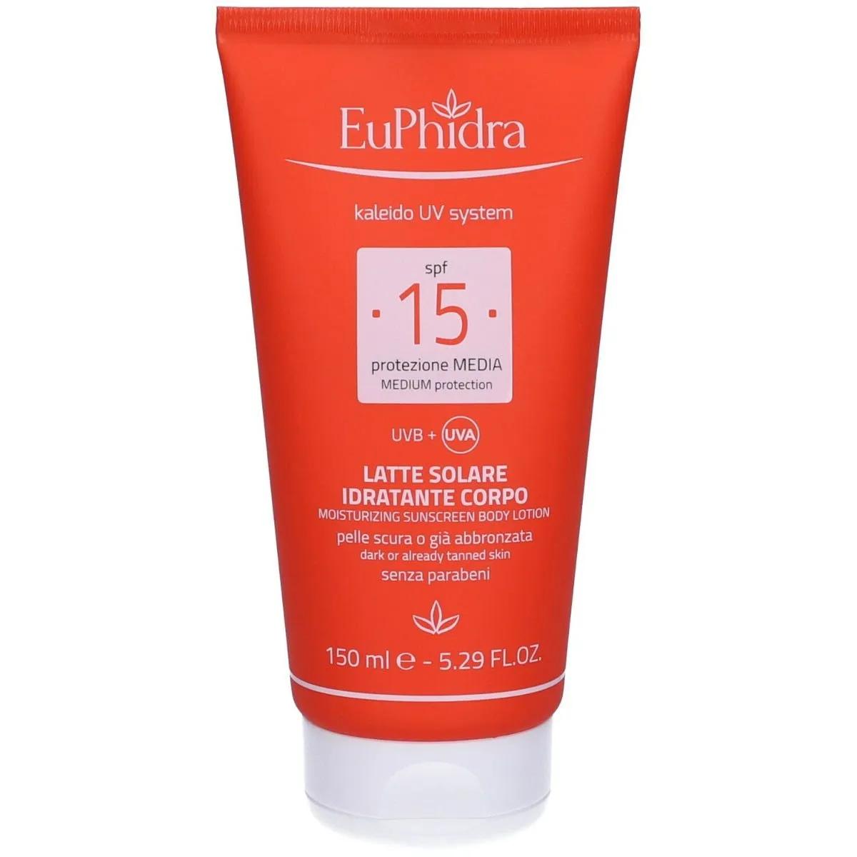 EuPhidra Latte Solare Idratante Corpo SPF 15 Protezione Media 150 ml