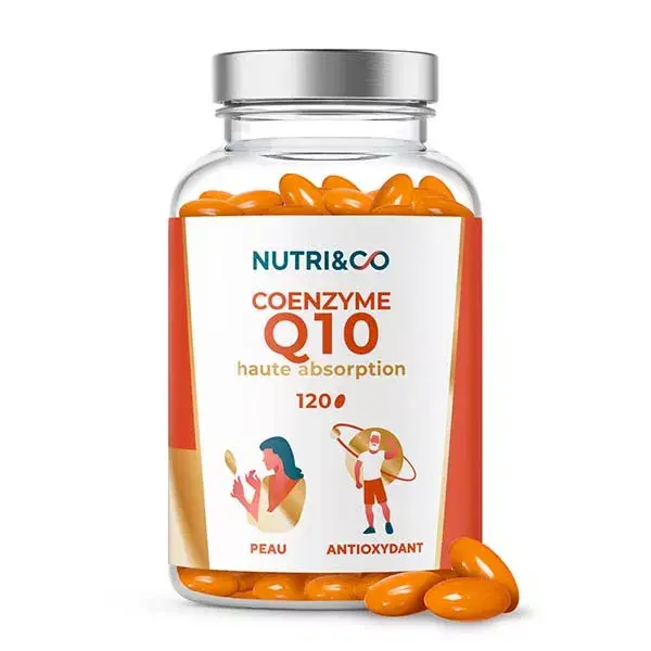 Nutri&Co Coenzyme CoQ10 Ubiquinone 100mg Anti-Âge & AntiOxydant 120 gélules