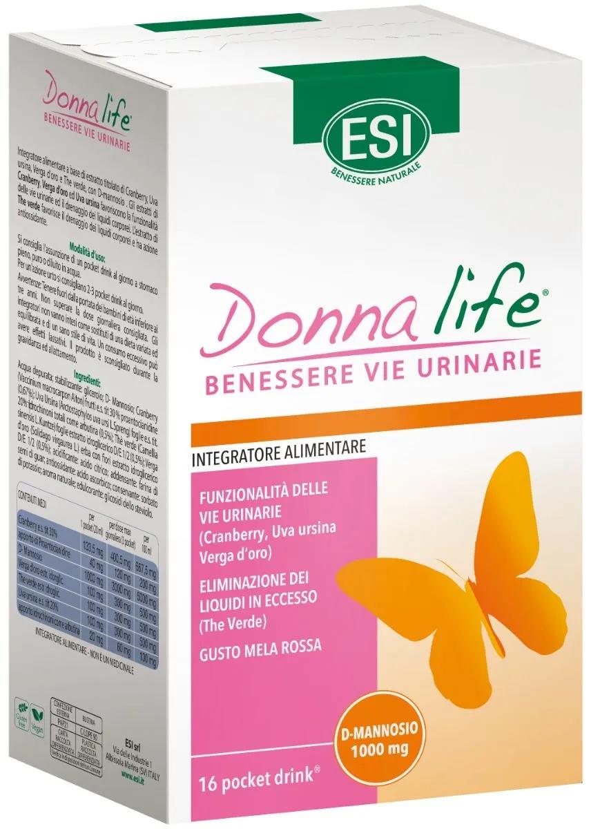 Esi Donna Life Integratore Benessere Vie Urinarie 16 Pocket Drink