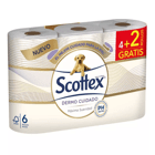 scottex papel higienico sensitive acolchado 6 rollos - delaUz