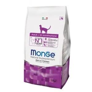 Monge Ricco Di Pollo Cibo Secco Gatti Adulti Sacco 10 Kg