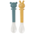 Saro Soft Tip Spoon Set Grey/Mustard 2 pcs