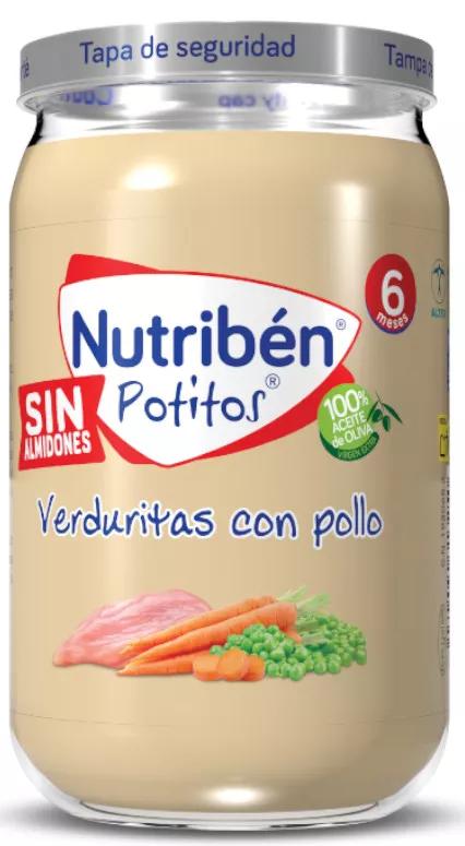 Potito Nutribén Kip Met Erwten En Wortelen + 6m 235Gr