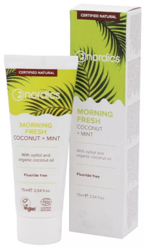 Nordics Morning Fresh Dentifrice Menthe Noix de Coco sans Fluor 75 ml