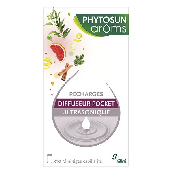 Phytosun Arôms Diffuseurs Ultrasonique Pocket Recharges 10 unités