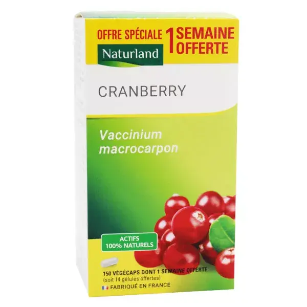 Naturland Cranberry 150 végécaps + 14 gélules Offertes