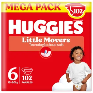 Huggies Little Movers Size 6 (15-30 kg) 102 units