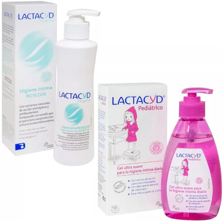 Lactacyd Higiene Íntima Protección 250 ml + Gel Higiene Íntima Pediátrico 200 ml
