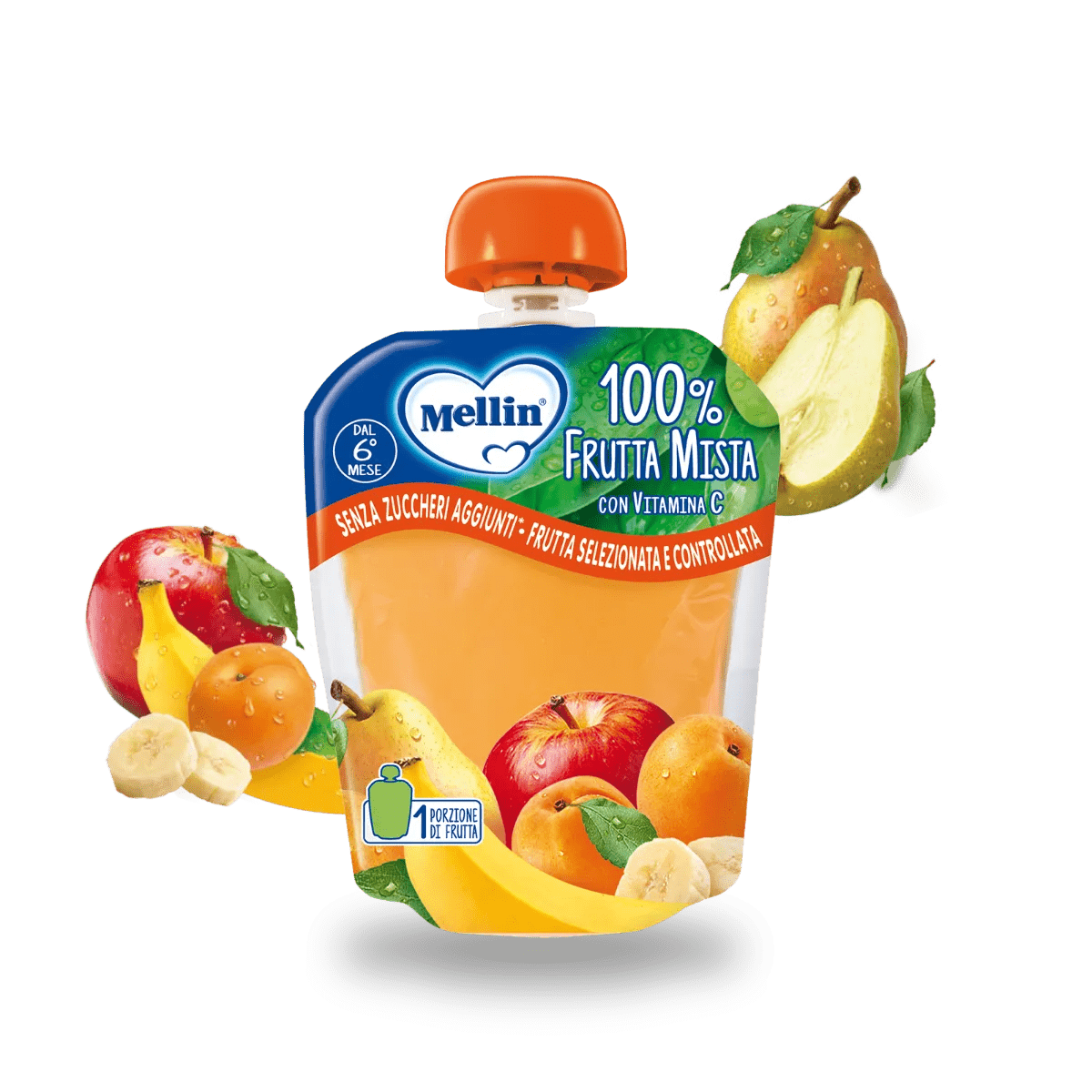 Mellin Pouch Merenda 100% Frutta Mista 90G