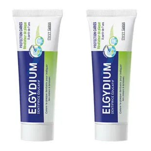Dentifricio educativo Elgydium Baby & Child Carie Protection dai 7 anni in su, confezione da 2 da 50 ml