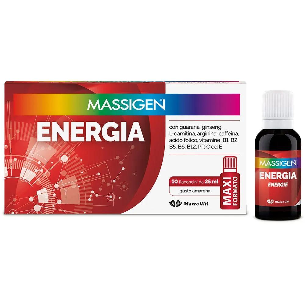 Massigen Energia Integratore Tonico Energetico 10 Flaconcini