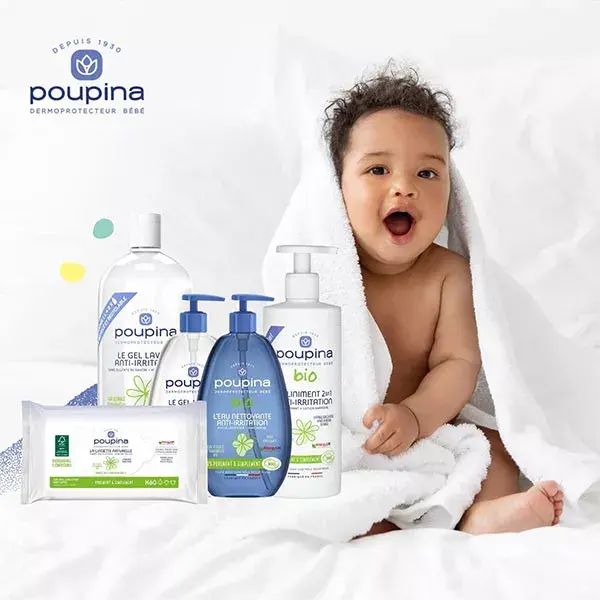 Poupina Soins Bébé Le Gel Lavant Anti-Irritation Recharge 1L