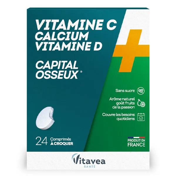 Nutrisanté Vitamine C + Calcio + Vitamina D 24 Integratore Alimentare compresse
