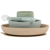 Nattou Serviço de Mesa de Silicone Beige/Green 4 uds