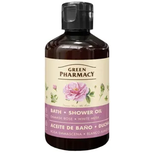 Huile de bain à la rose de Damas et au musc blanc Green Pharmacy 250 ml