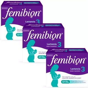 Femibion ​​​​3 Stillen Schwangerschaft Vitamine Folsäure 3x28 Kapseln und Tabletten