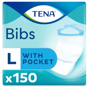 Tena bavoir adulte jetable m/l 150ud
