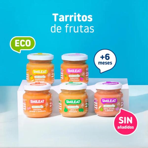 Smileat Raspberry and Peach Jar ECO +6m 130 gr
