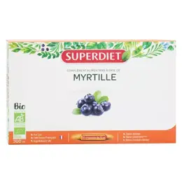 Superdiet Myrtille Bio 20 ampoules de 15ml