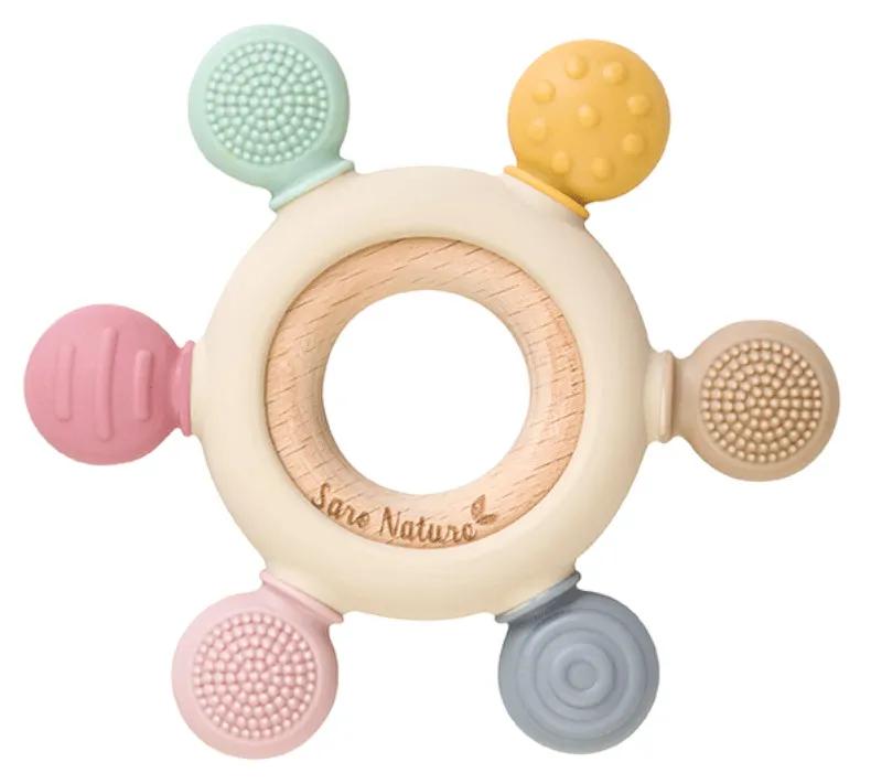 Saro Sensory Teether Wood and Silicone
