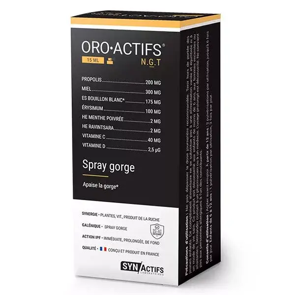 Aragan - Synactifs - OROActifs® - Maux de gorge - Miel, Propolis - 15ml