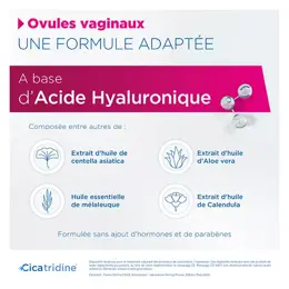 Cicatridine Ovules Vaginaux Cicatrisation et Secheresse Intime 10 unités