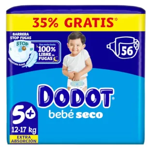 Dodot Baby Dry Diaper Pack Extra Absorbent T5 + 58Uds