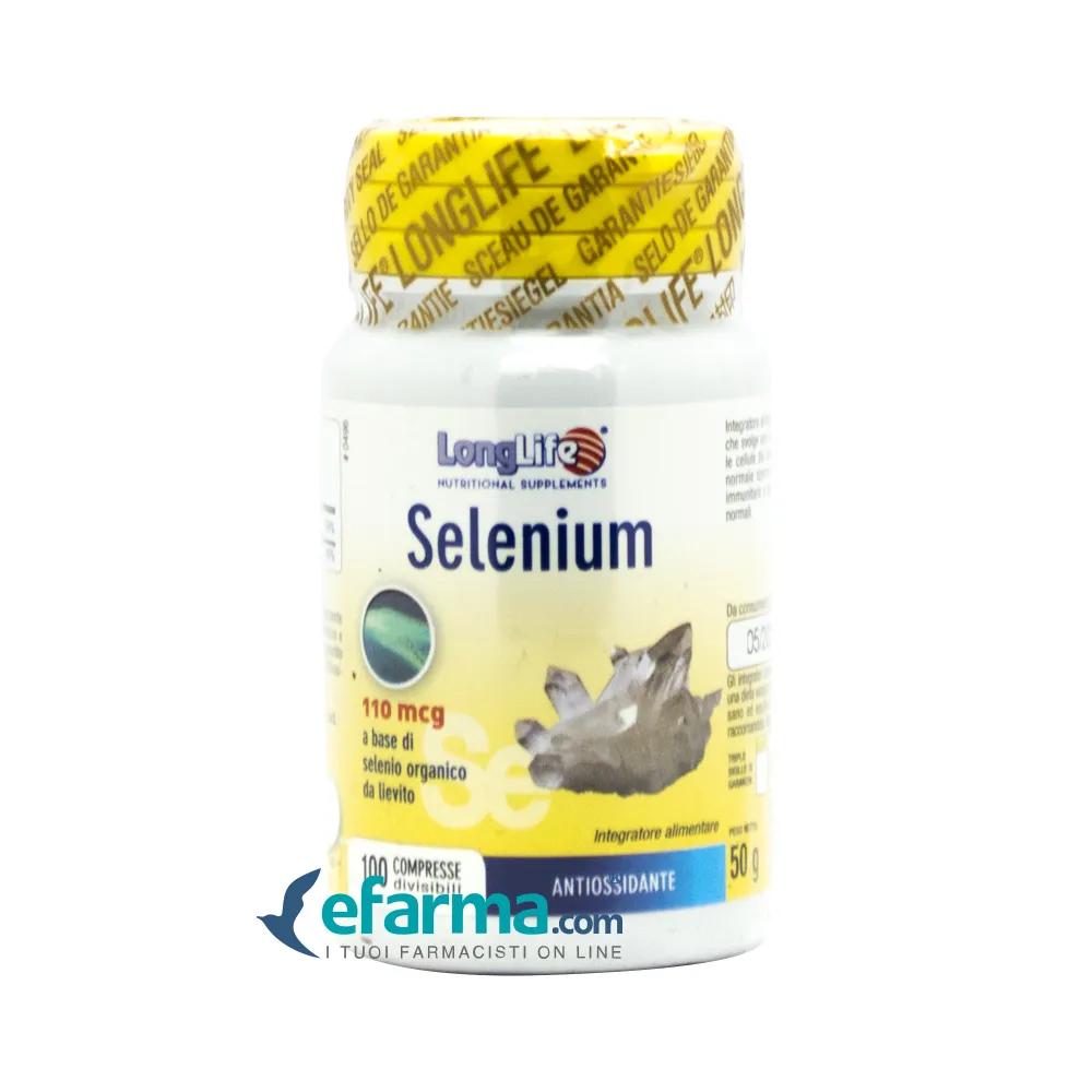 LongLife Selenium Integratore Antiossidante 100 Compresse