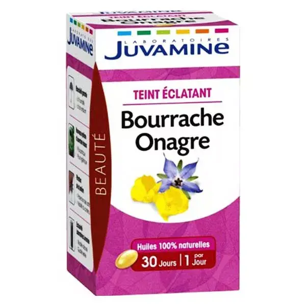 Juvamine Teint Eclatant Bourrache Onagre 30 capsules