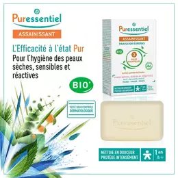 Puressentiel Assainissant Savon Solide Surgras Aux 3 Huiles Essentielles 100g