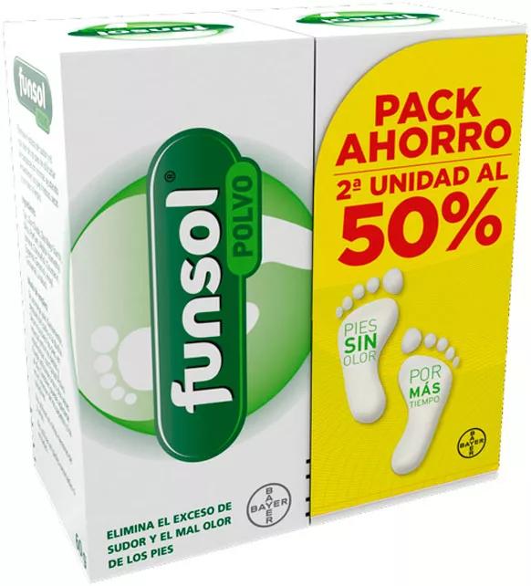 Funsol Déodorant Pieds Poudre 2x60 gr (2ème à 50% de réduction)