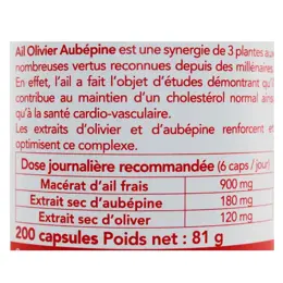 Tonic Nature Ail Olivier Aubépine 200 Capsules