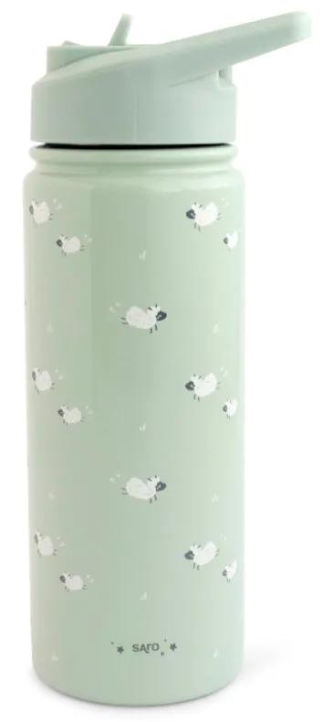 Bouteille isotherme Saro Funny Farm avec paille 500 ml