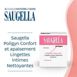 Saugella Poligyn Lingette Intime Nettoyante - 10 unités