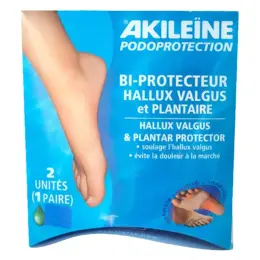 Akileine Bi-Protecteur Hallux Valgus et Plantaire Taille M boîte de 2