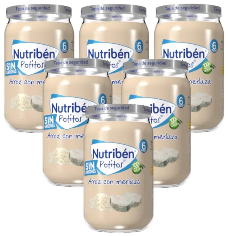 Nutribén Baby Food Merlu au riz 6x235g